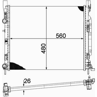 Radiador para Renault KANGOO 2008