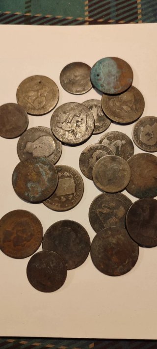 Lote de monedas de cobre