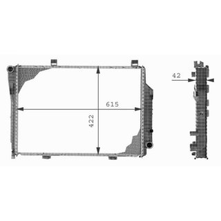 Radiador Mercedes Clase C(W202) para Mercedes-Benz C W202 1993