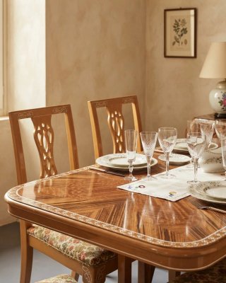 Mesa comedor con sillas estilo victoria
