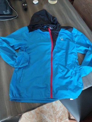 Cortavientos Spyder Azul y Negro Talla M