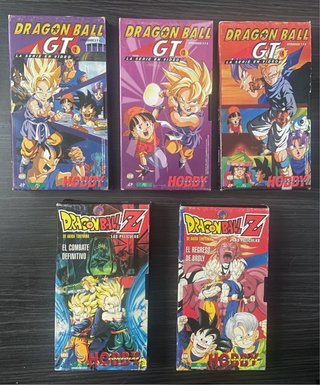 5 Películas VHS Dragon Ball Z y GT