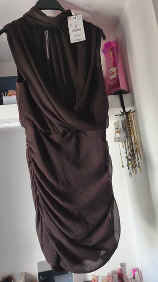 Vestido Zara Marrón Talla M