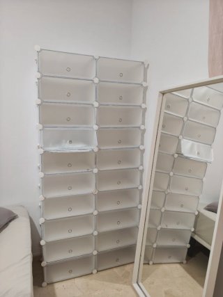 Zapatero Modular de Plástico Blanco