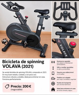 Bicicleta de Spinning Volava (2021)