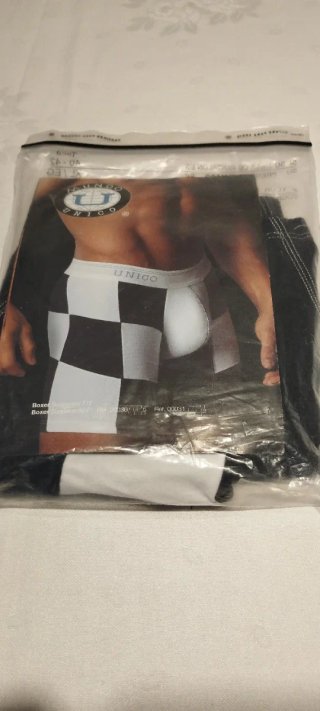 Bóxer Mundo Único Blanco y Negro Talla XL