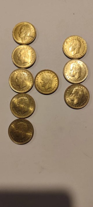 Lote de 8 Monedas de Pesetas Juan Carlos I