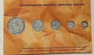 Set 5 Monedas de Plata Venezuela Unibanca