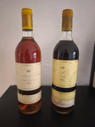 2 Botellas Château d'Yquem 1983 y 1988