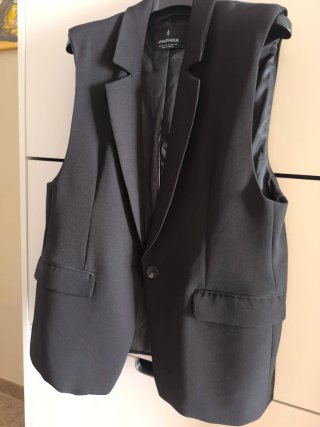Chaleco blazer Stradivarius negro
