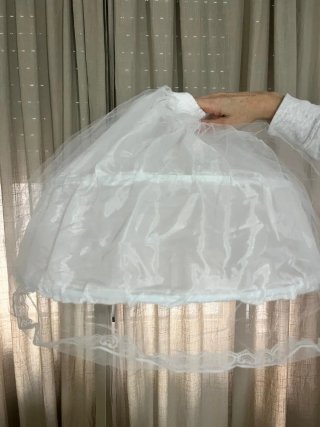 Cancán de Fallera Blanco para niña de 2-3 años