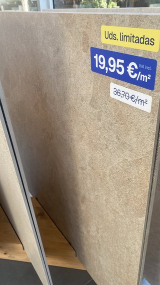 ¡Oportunidad! Porcelánico 1A Efecto Piedra 100x100