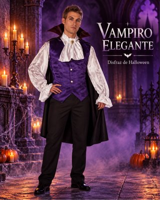 Disfraz de Vampiro Elegante para Halloween