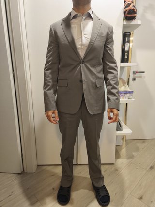 Traje Calvin Klein Gris Talla 48