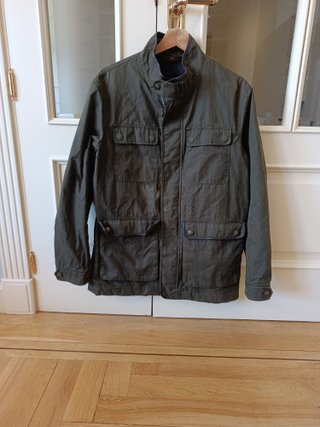 Cazadora Massimo Dutti Verde Estilo Barbour