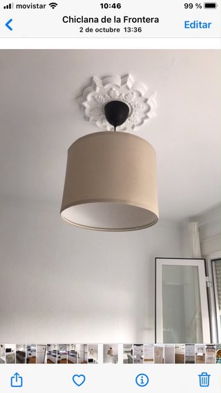 2 Lámparas de Techo Beige