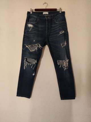 Jean Hombre Pitillo Azul