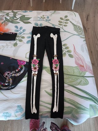 Leggings de Niña con Estampado de Esqueleto