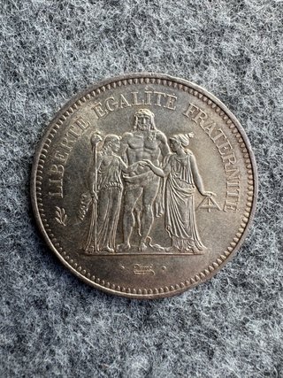 Moneda 50 Francos Franceses 1977