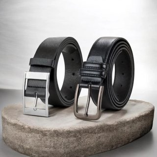 Conjunto de 2 cinturones negros