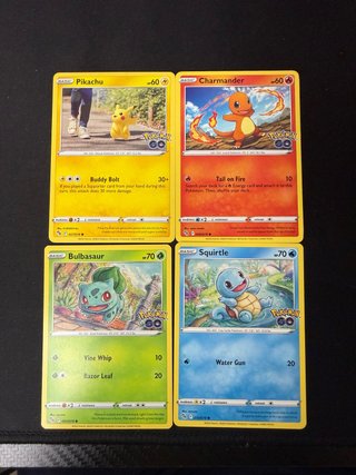 Set de 4 Cartas Pokémon Starters