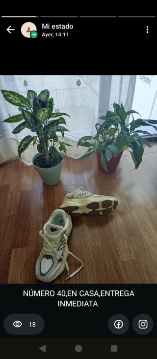 Zapatillas Deportivas Beige Talla 40