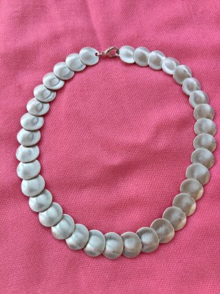 Collar artculado de Discos Plateados