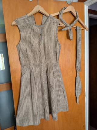 Vestido Vintage Años 50 a Cuadros