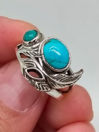 Anillo de Plata de Ley 925 y Turquesa