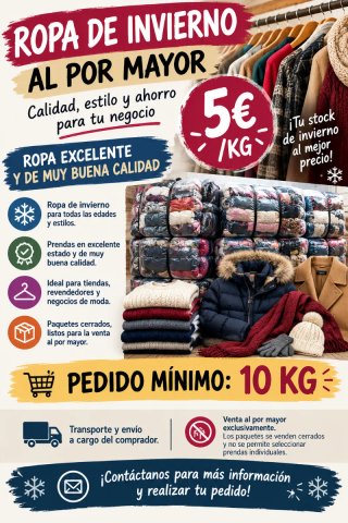 Lote de Ropa de Invierno al Por Mayor