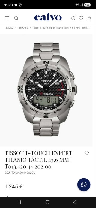 Reloj Tissot T-Touch Expert Titanio