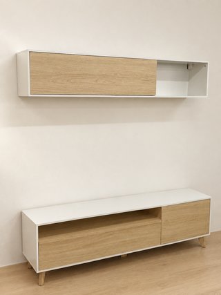 Mueble de TV con Estante a Juego