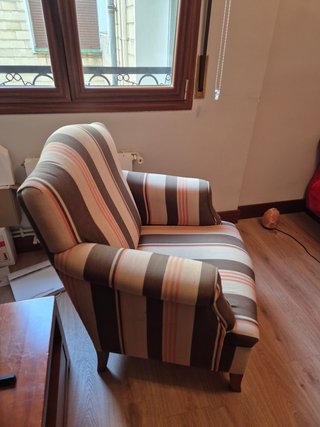 Sillón de Tela a Rayas