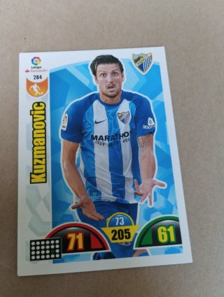 Kuzmanovic, Nº284 (Málaga CF) Adrenalyn XL 2017 18