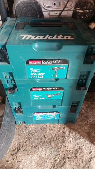 Kit Makita DLX2413TJ Taladro,radial y máquina impa