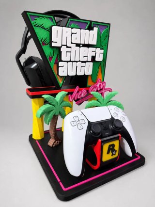 Soporte para Mando y Auriculares GTA Vice City