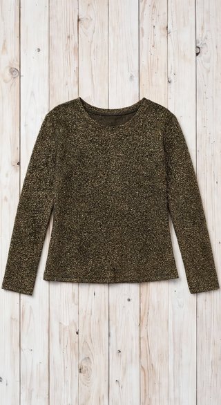 Camiseta de manga larga dorada