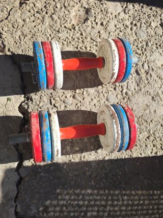 Juego de 2 Mancuernas Ajustables, 12k