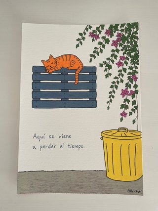 Lámina original pintada a mano