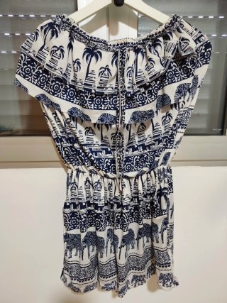 Mono corto estampado sin mangas