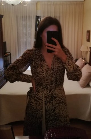 Vestido Animal Print Massimo Dutti