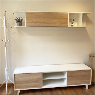 Mueble TV con Estante a Juego