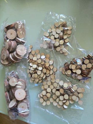 Discos redondos de madera