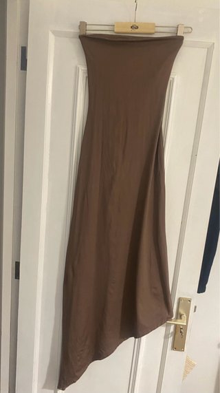 Vestido Marrón Palabra de Honor