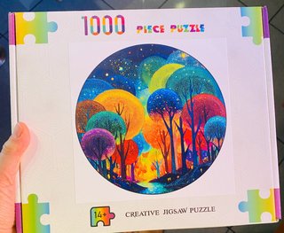 Puzzle circular de 1000 piezas. Paisaje colorido