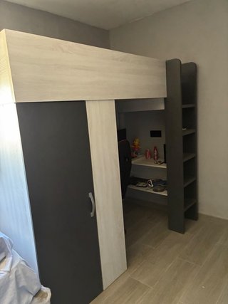 Litera con Armario y Escritorio Integrado
