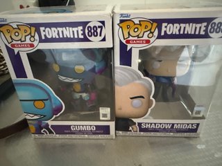2 Figuras Funko Pop Fortnite: Gumbo y Shadow Midas