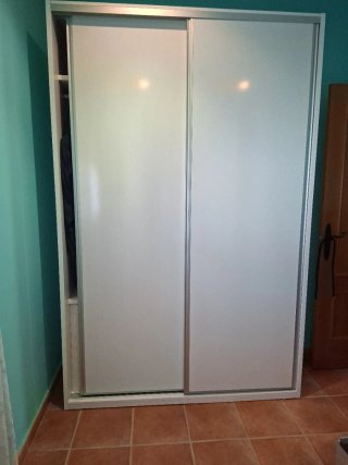 Armario Blanco de 2 Puertas Correderas 150x230x50