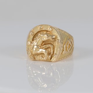 Anillo herradura caballo oro 18k 750
