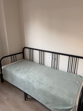 Cama Plegable Estructura Metálica Negra 160/200
